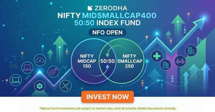 Zerodha Nifty MidSmallcap400 50 50 Index Fund NFO